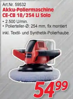 Zgonc Akku-poliermaschine ce-cb 18/254 li solo Angebot