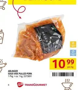 Transgourmet Ablinger sous vide pulled pork Angebot