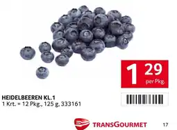 Transgourmet Heidelbeeren Angebot