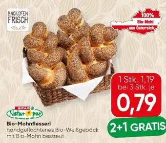 SPAR Gourmet Spar Natur pur Bio-Mohnflesserl Angebot