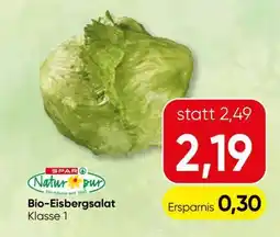 Spar SPAR Natur*pur Bio-Eisbergsalat Angebot