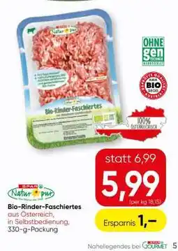 Spar SPAR Natur*pur Bio-Rinder-Faschiertes Angebot