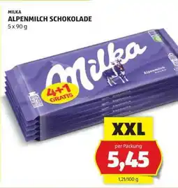 Hofer MILKA ALPENMILCH SCHOKOLADE Angebot