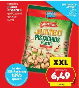 Hofer SNACK FUN JUMBO PISTAZIEN Angebot