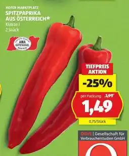 Hofer SPITZPAPRIKA AUS ÖSTERREICH Angebot