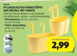 Hofer BELAVI PFLANZKASTEN/HÄNGETÖPFE AUS METALL MIT HAKEN Angebot