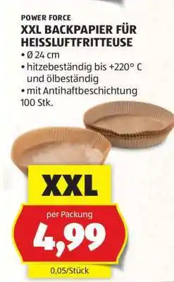 Hofer XXL BACKPAPIER FÜR HEISSLUFTFRITTEUSE Angebot