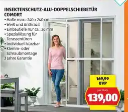 Hofer INSEKTENSCHUTZ-ALU-DOPPELSCHIEBETÜR COMORT Angebot