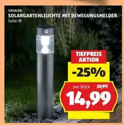 Hofer CASALUX SOLARGARTENLEUCHTE MIT BEWEGUNGSMELDER Angebot