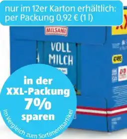 Hofer Milsani Haltbare Vollmilch Angebot