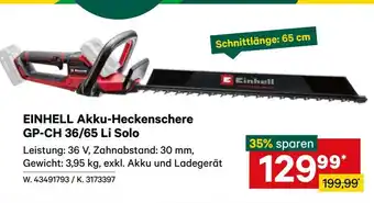 Einhell akku-heckenschere gp-ch 36/65 li solo