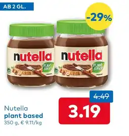 T&G Nutella plant based T&G Angebot