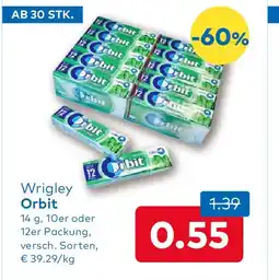 T&G Wrigley Orbit 10er oder 12er verschiedene Sorten T&G Angebot