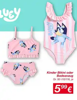 KiK Kinder Bikini oder Badeanzug Angebot