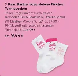 Tchibo Eduscho 3 paar barbie loves helene fischer tennissocken Angebot