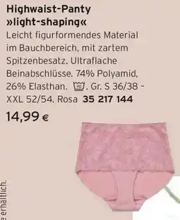 Tchibo Eduscho Highwaist-panty light-shaping Angebot