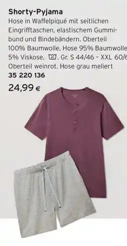 Tchibo Eduscho Shorty-Pyjama Angebot