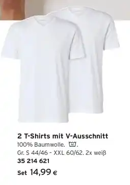 Tchibo Eduscho 2 T-Shirts mit V-Ausschnitt Angebot
