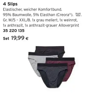 Tchibo Eduscho 4 Slips Angebot