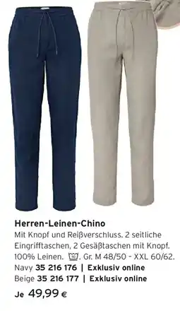 Tchibo Eduscho Herren-Leinen-Chino Angebot