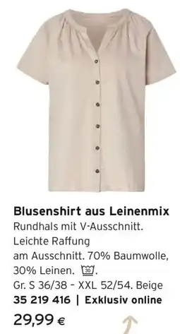 Tchibo Eduscho Blusenshirt aus leinenmix Angebot