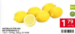 Transgourmet Natürlich für uns bio zitronen kl.2 Angebot