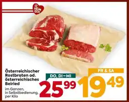 Billa Österreichischer Rostbraten od. österreichisches Beiried Angebot