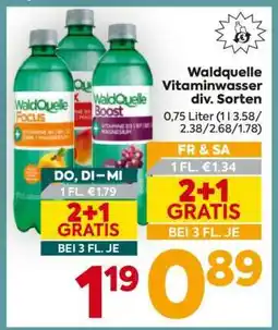 Billa Waldquelle Vitaminwasser div. Sorten Angebot