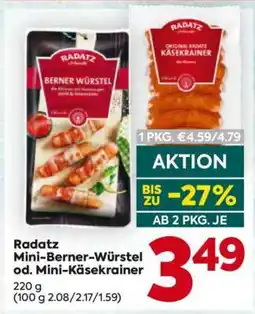 Billa Radatz Mini Berner Würstel od. Mini Käsekrainer Angebot