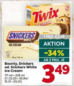 Billa Bounty, Snickers od. Snickers White Ice Cream Angebot