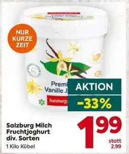 Billa Salzburg Milch Fruchtjoghurt div. Sorten Angebot