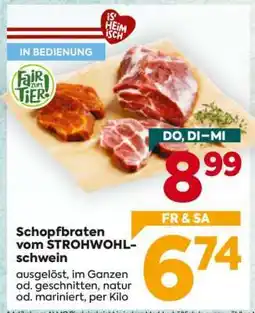 Billa Schopfbraten vom STROHWOHL-schwein Angebot