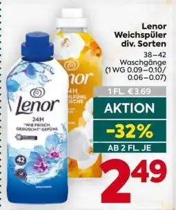 Billa Lenor Weichspüler div. Sorten Angebot