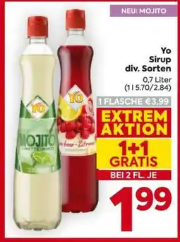 Billa Yo Sirup div. Sorten Angebot