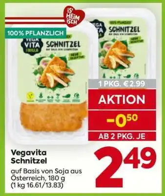 Billa Vegavita Schnitzel Angebot