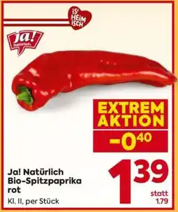 Billa Ja! Natürlich Bio-Spitzpaprika rot Angebot