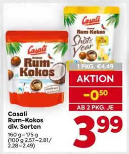 Billa Casali Rum-Kokos div. Sorten Angebot