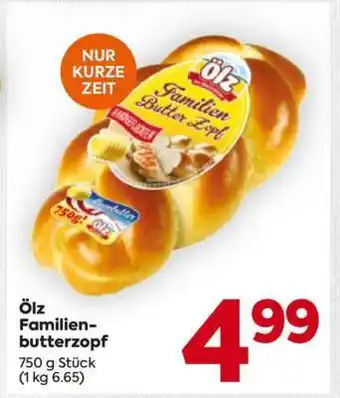 Billa Ölz Familienbutterzopf Angebot