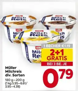 Billa Müller Milchreis div. Sorten Angebot