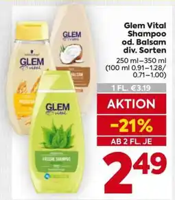 Billa Glem Vital Shampoo od. Balsam div. Sorten Angebot