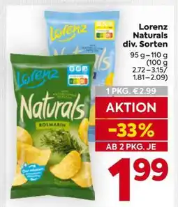 Billa Lorenz Naturals div. Sorten Angebot