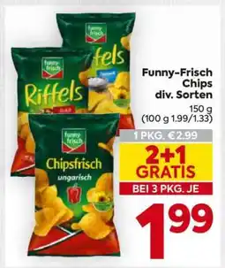 Billa Funny-Frisch Chips div. Sorten Angebot