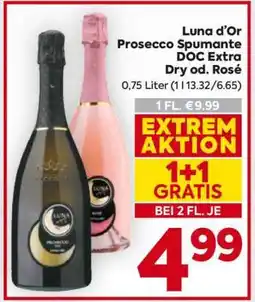 Billa Luna d’Or Prosecco Spumante DOC Extra Dry od. Rosé Angebot