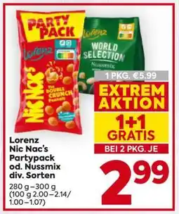 Billa Lorenz Nic Nac's Partypack od. Nussmix div. Sorten Angebot