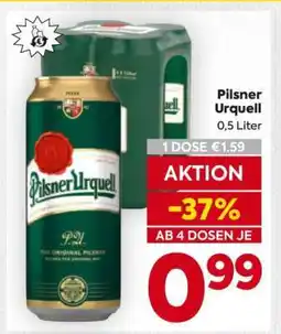 Billa Pilsner Urquell 0,5 Liter Angebot