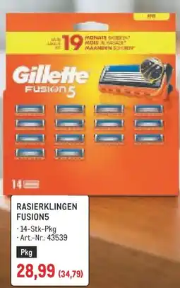 Metro Rasierklingen fusion5 Angebot