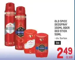Metro Old spice deospray oder deo stick Angebot