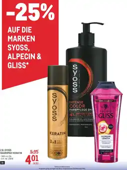 Metro Z.b syoss haarspray keratin Angebot