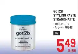 Metro Got2b styling paste strandmatte Angebot