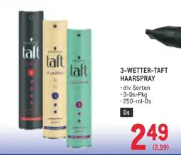 Metro 3 wetter taft haarspray Angebot